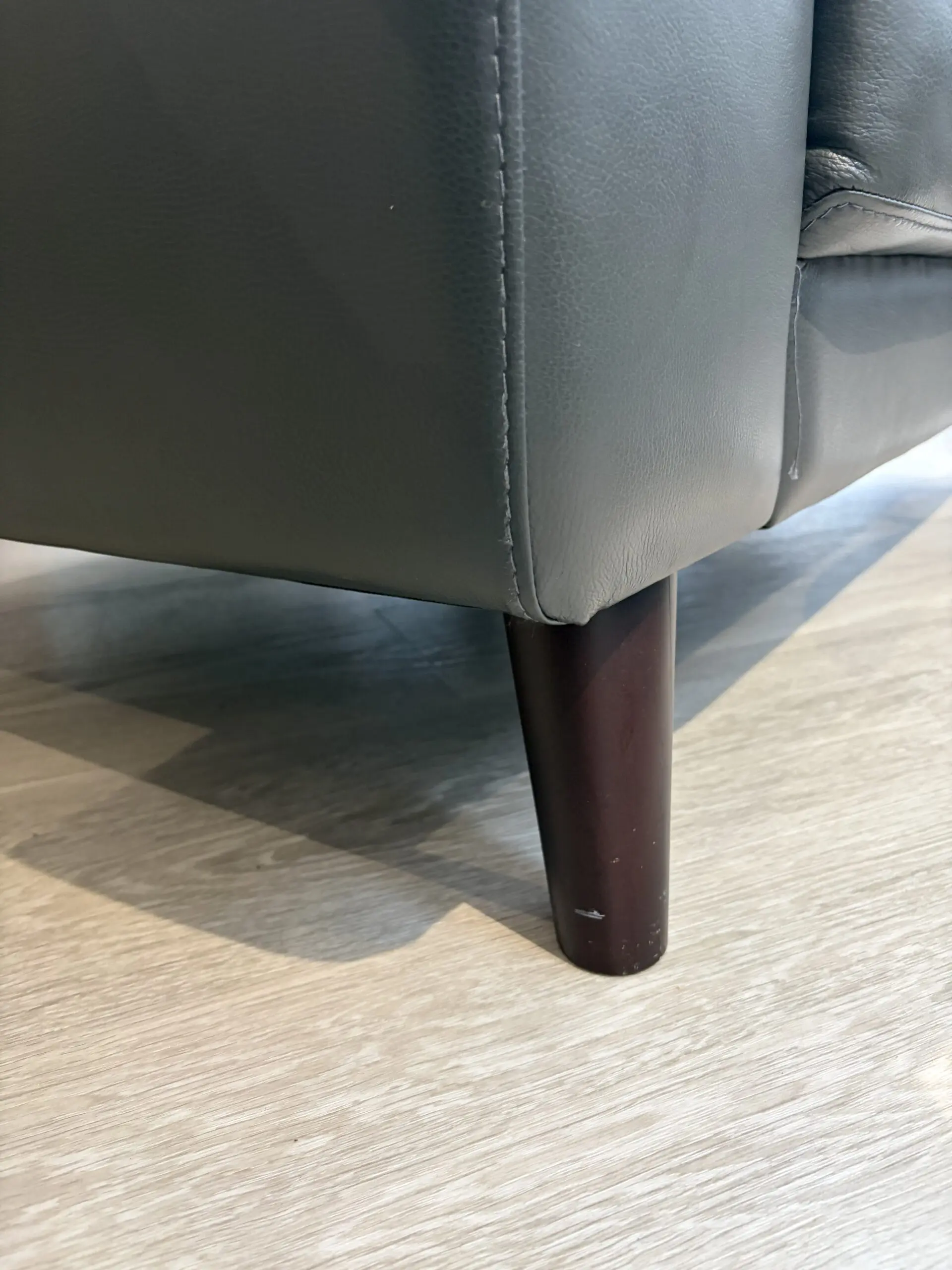 DFS Grey Leather Chairs