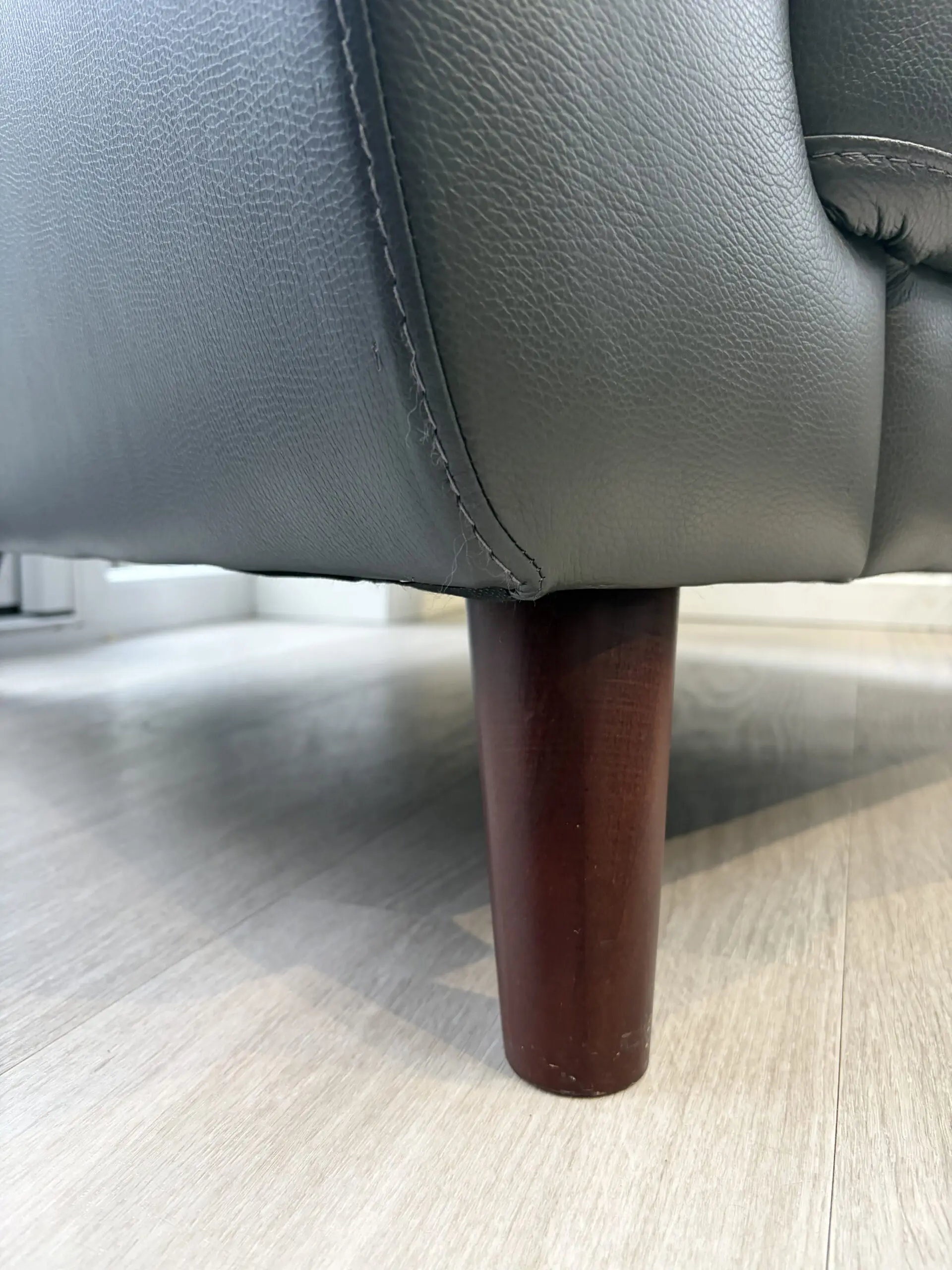 DFS Grey Leather Chairs