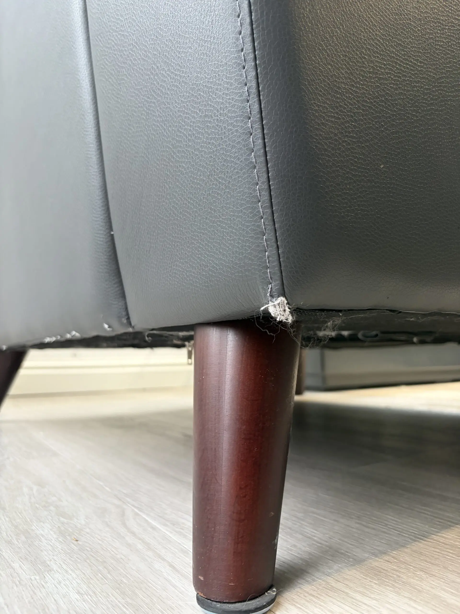 DFS Grey Leather Chairs