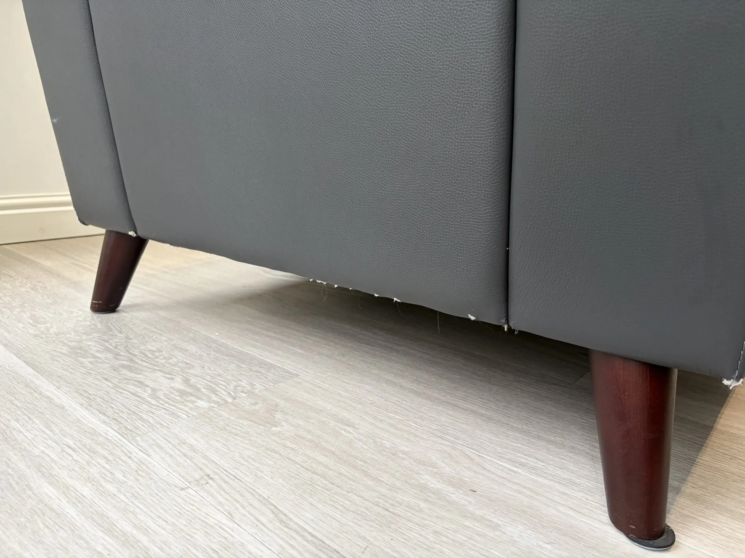 DFS Grey Leather Chairs