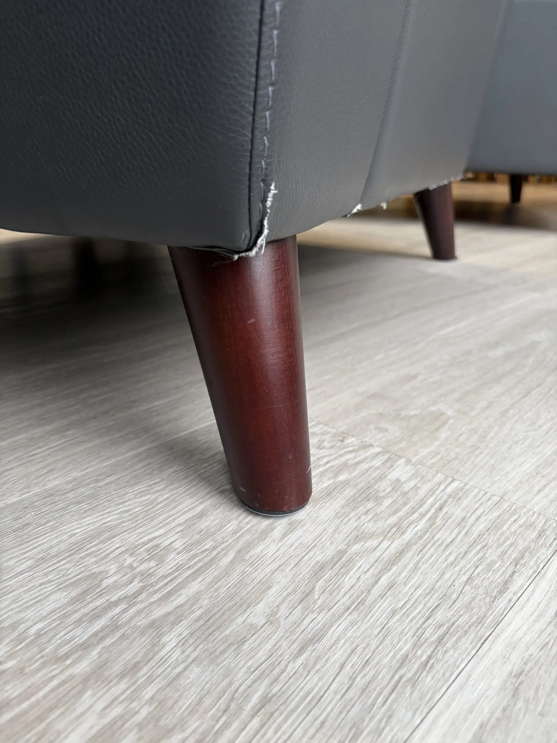 DFS Grey Leather Chairs