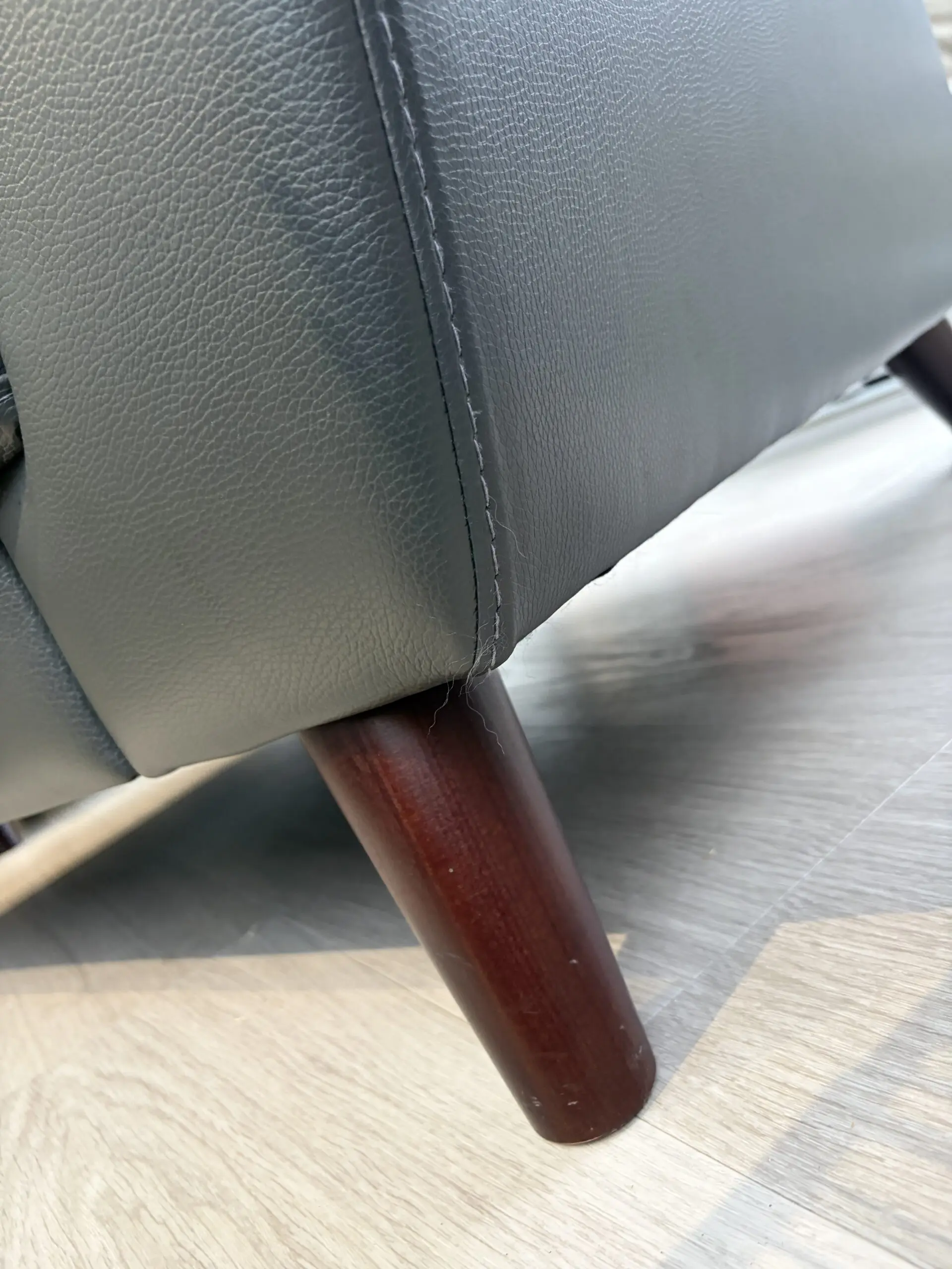 DFS Grey Leather Chairs