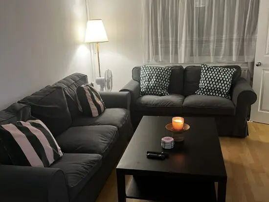 2 grey ikea sofas