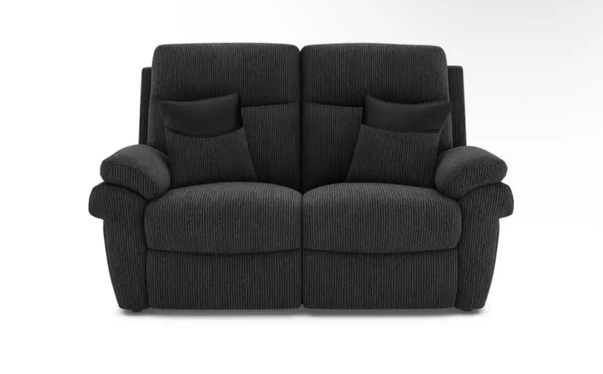 SCS Lazy Boy Tamla 3 seater electric recliner and 2 seater sofa in black.