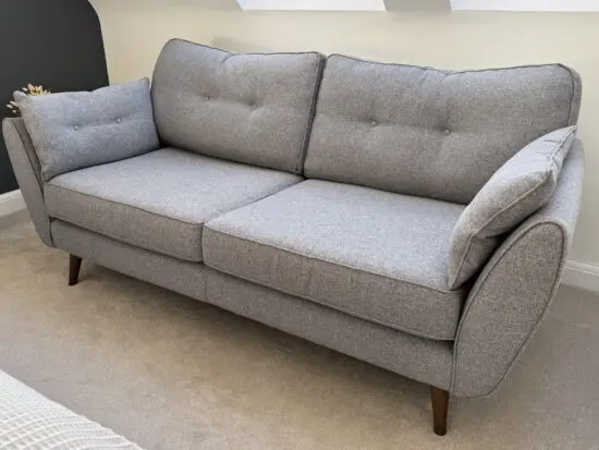 DFS French Connection Zinc Grey 3 Seater Sofa