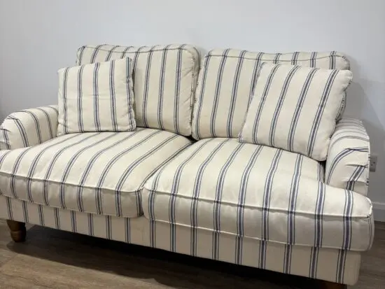Navy and cream stripe Beatrice II Folkstone Stripe 2 Seater Sofa
