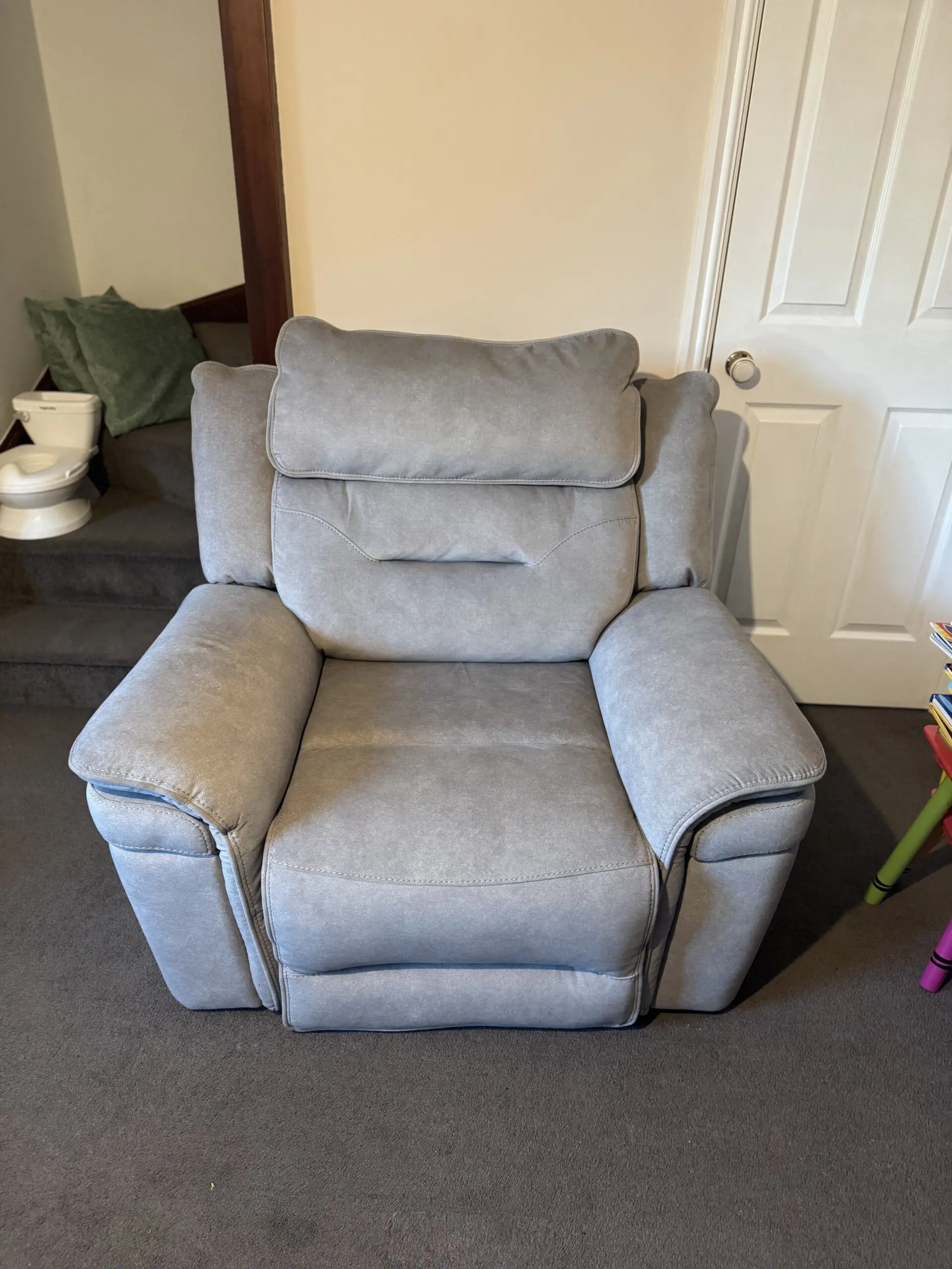 SCS Power SCS Power Reclining Sofa & Chair Set – Grey –