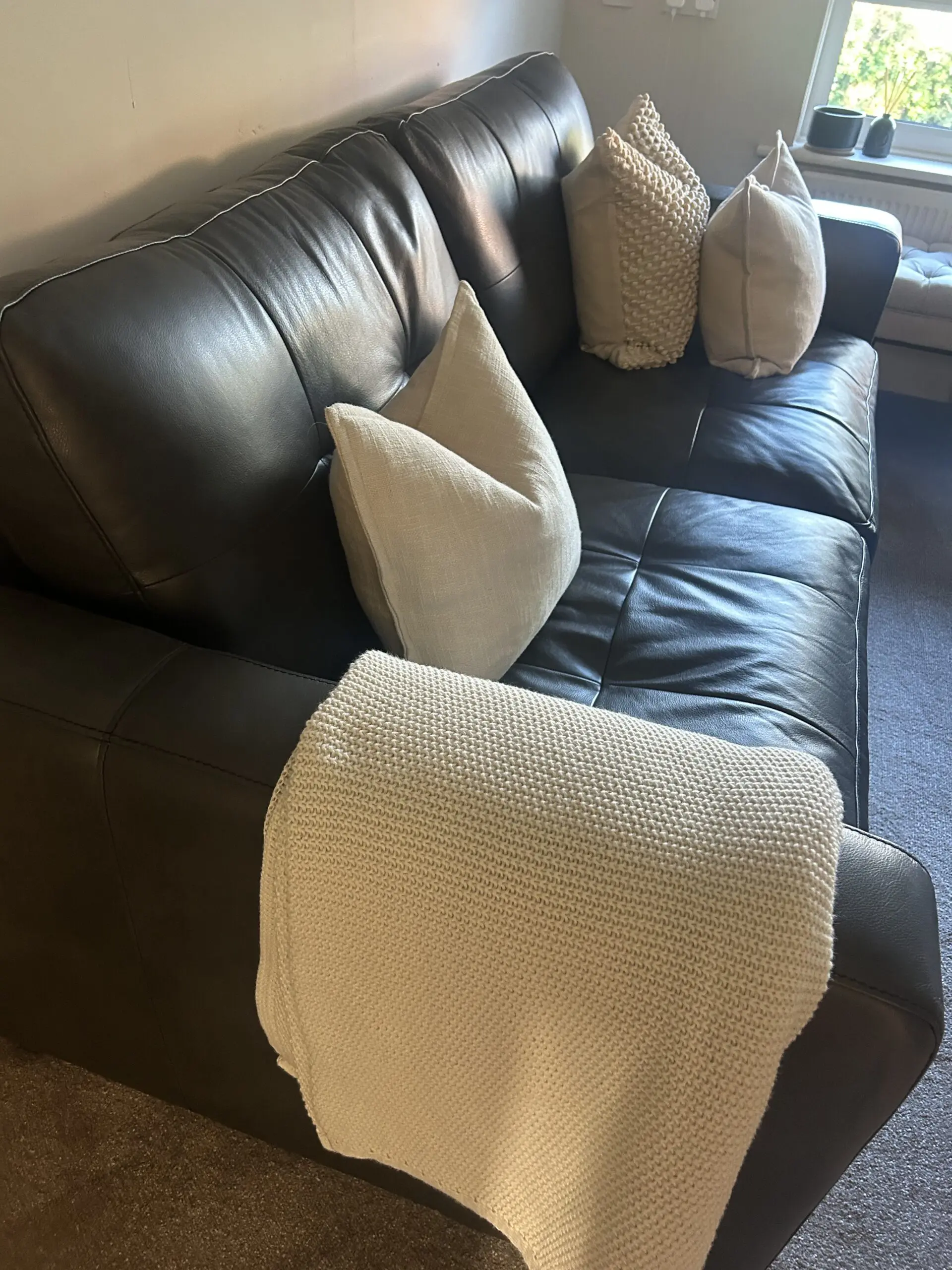 Alexandra & James 3 seater grade A Leather Sofa ( Quentin ) purchased November 25 from Stockers