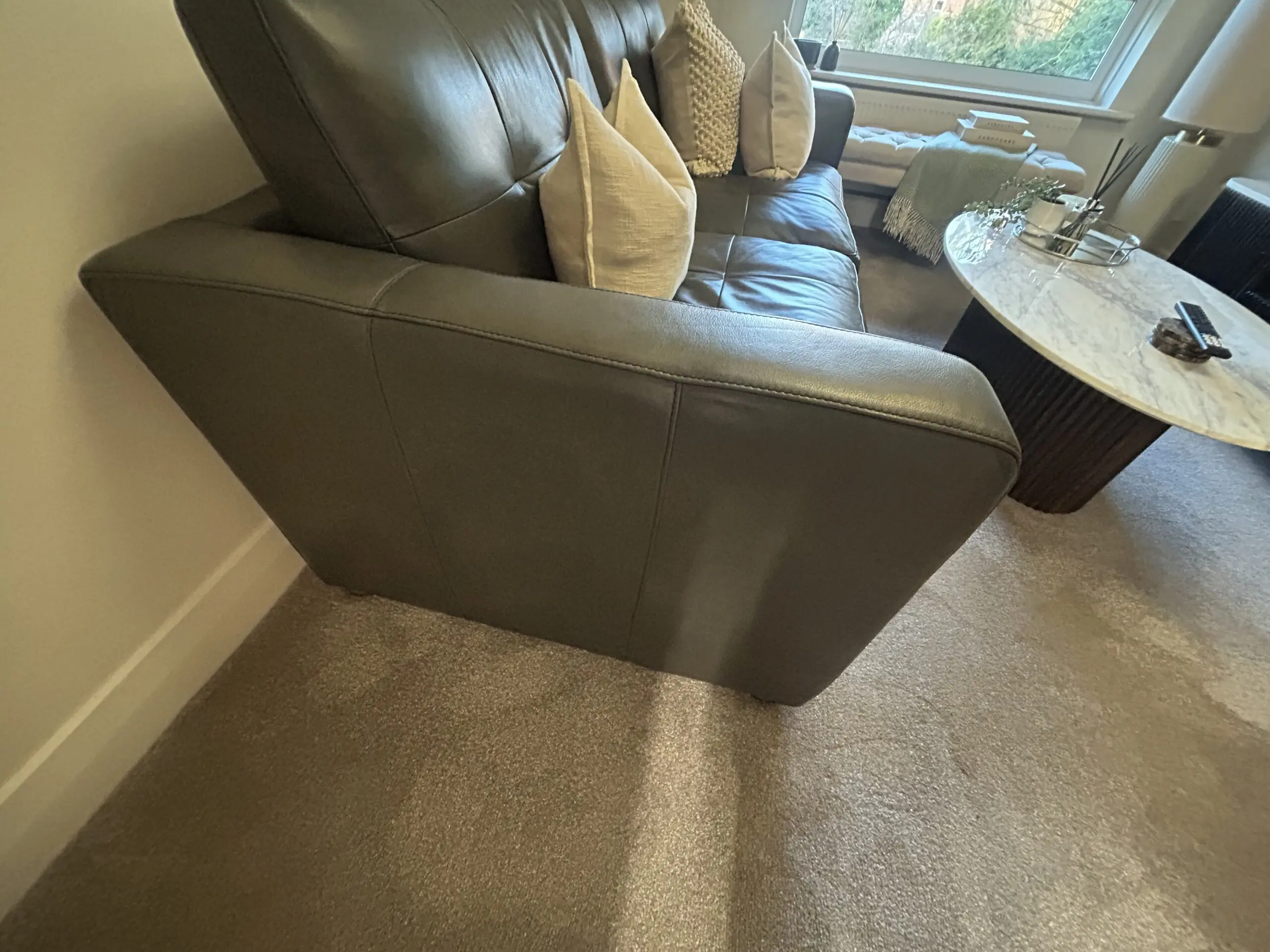 Alexandra & James 3 seater grade A Leather Sofa ( Quentin ) purchased November 25 from Stockers