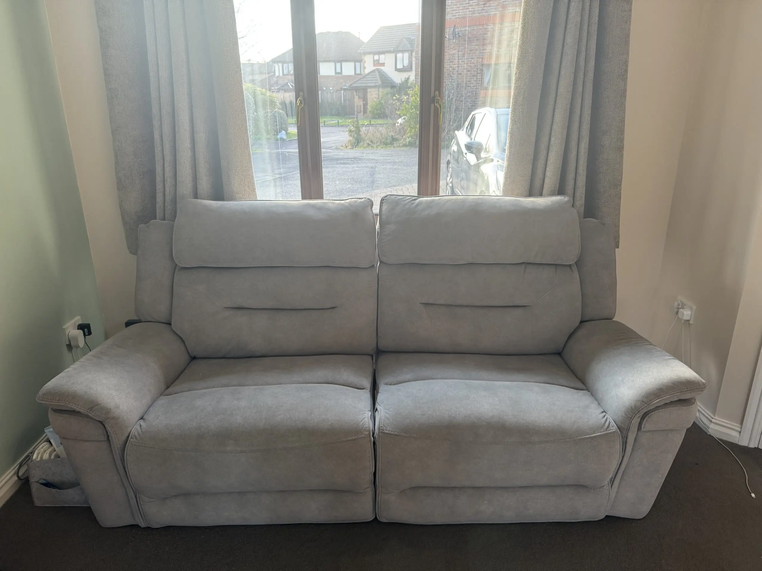 SCS Power SCS Power Reclining Sofa & Chair Set – Grey –