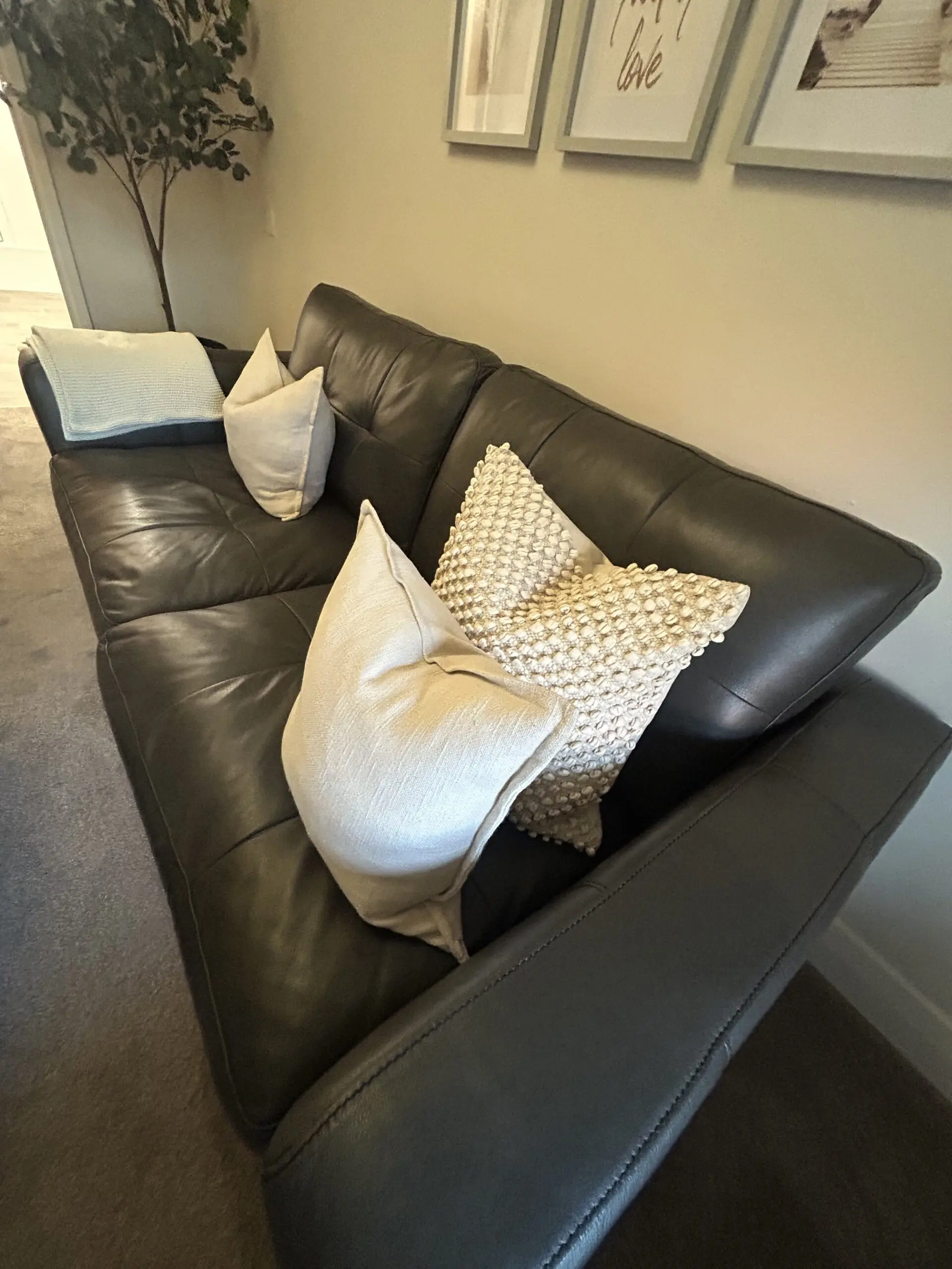Alexandra & James 3 seater grade A Leather Sofa ( Quentin ) purchased November 25 from Stockers