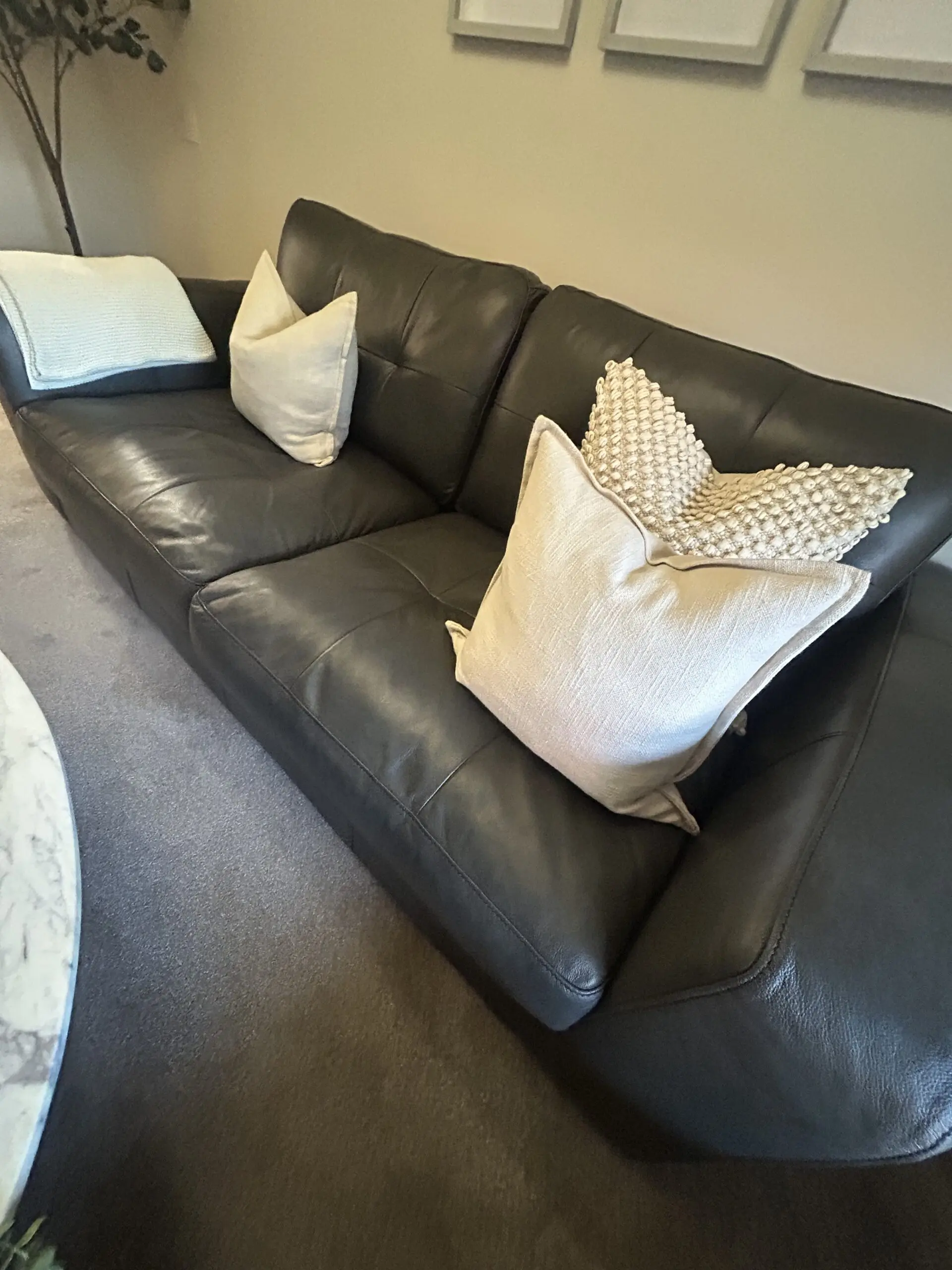 Alexandra & James 3 seater grade A Leather Sofa ( Quentin ) purchased November 25 from Stockers