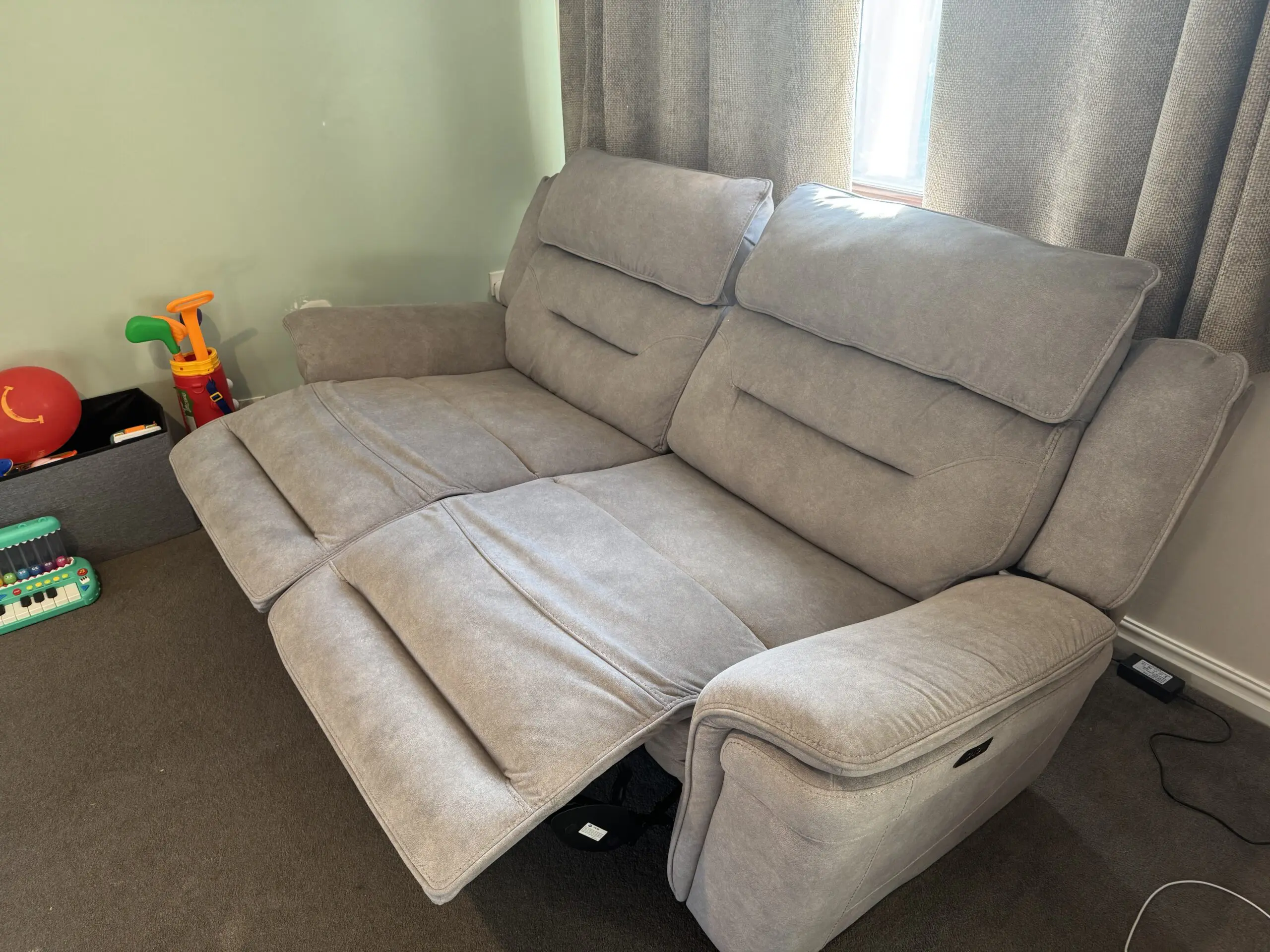 SCS Power SCS Power Reclining Sofa & Chair Set – Grey –