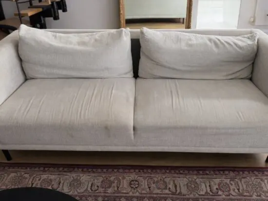 Cream Garner Fabric Sofa -Poly and Bark