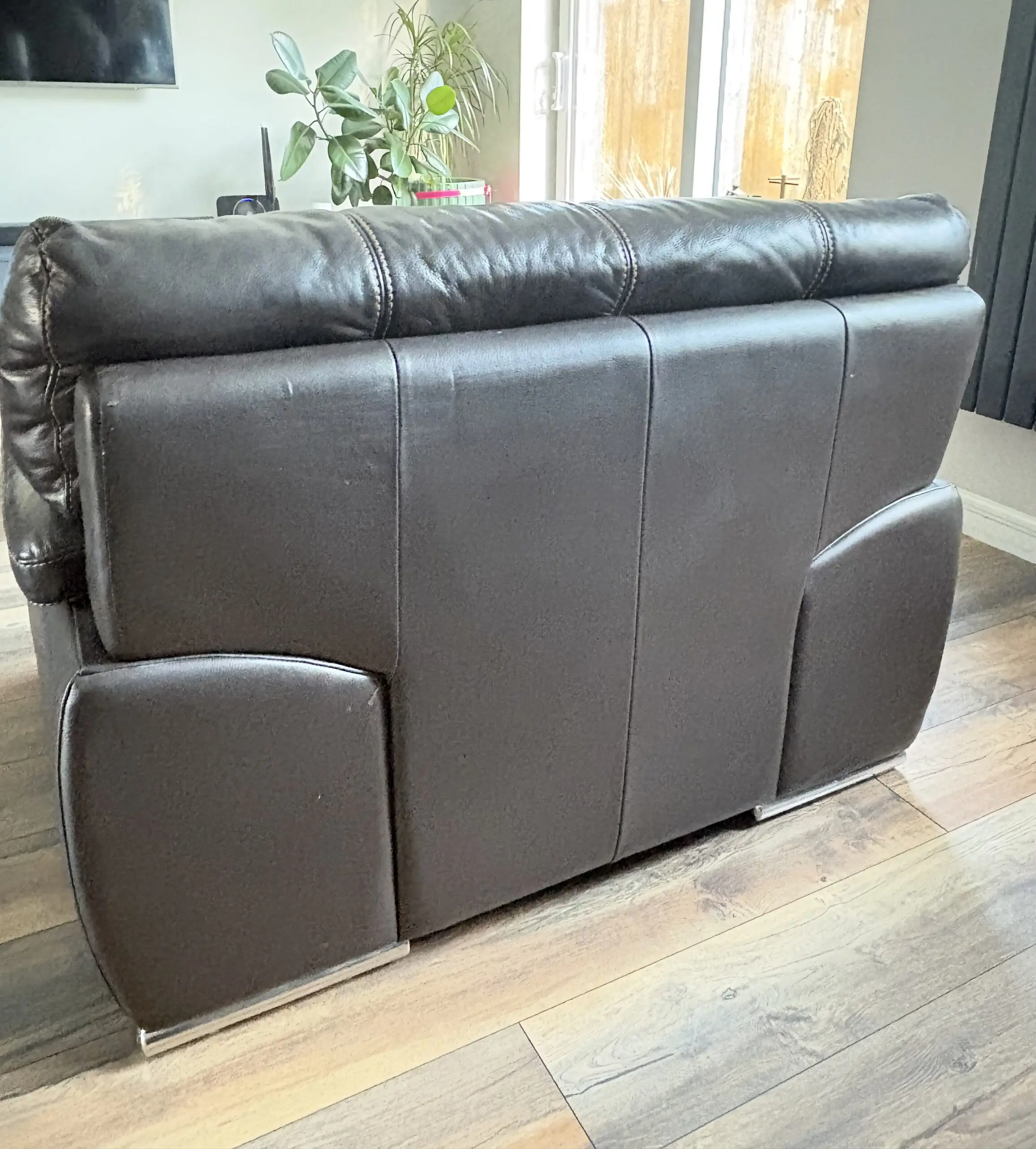 Sofology Bergamo Leather 3-Seater Sofa + Matching Armchair (Verona Brown)