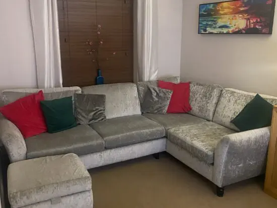 Dfs silver corner sofa