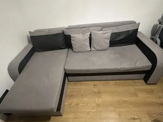 Grey sofa cum bed
