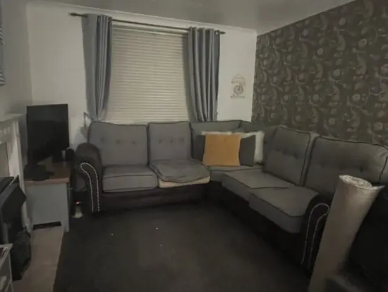 Grey/Brown 5 seat corner sofa