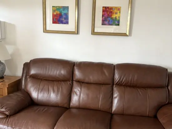 3 seater leather electric recliner sofa