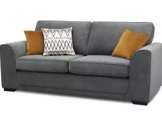 Dfs grey fabric 3 seater sofa.