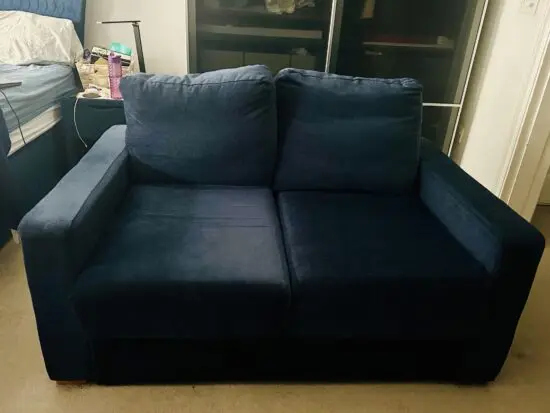Blue sofa bed