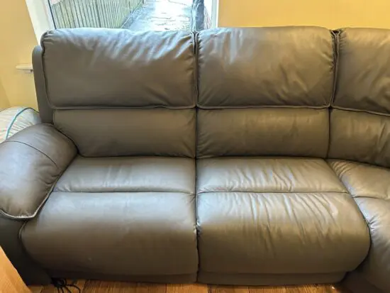 Grey - leather - Goodwood - corner sofa! Used but very good condition