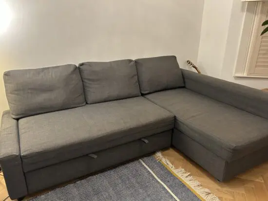 Ikea Friheten Corner sofa bed with storage Dark grey