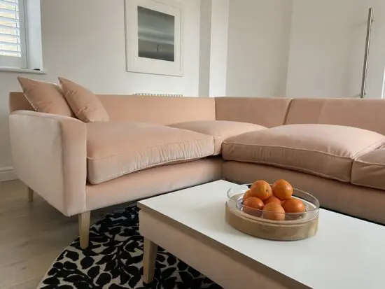 Cost £4,500 Bespoke Luxury Corner Sofa – Brand New – Linwood Velvet