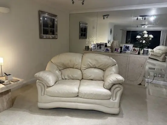 Two seater and three seater sofas