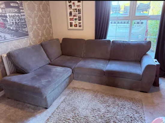 Dark grey corner sofa