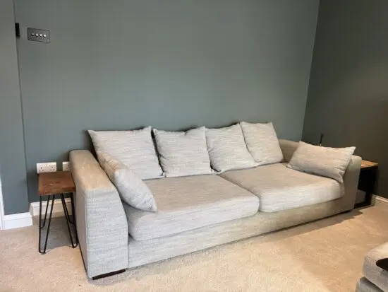 Grey Fabric 4 Seater Sofa