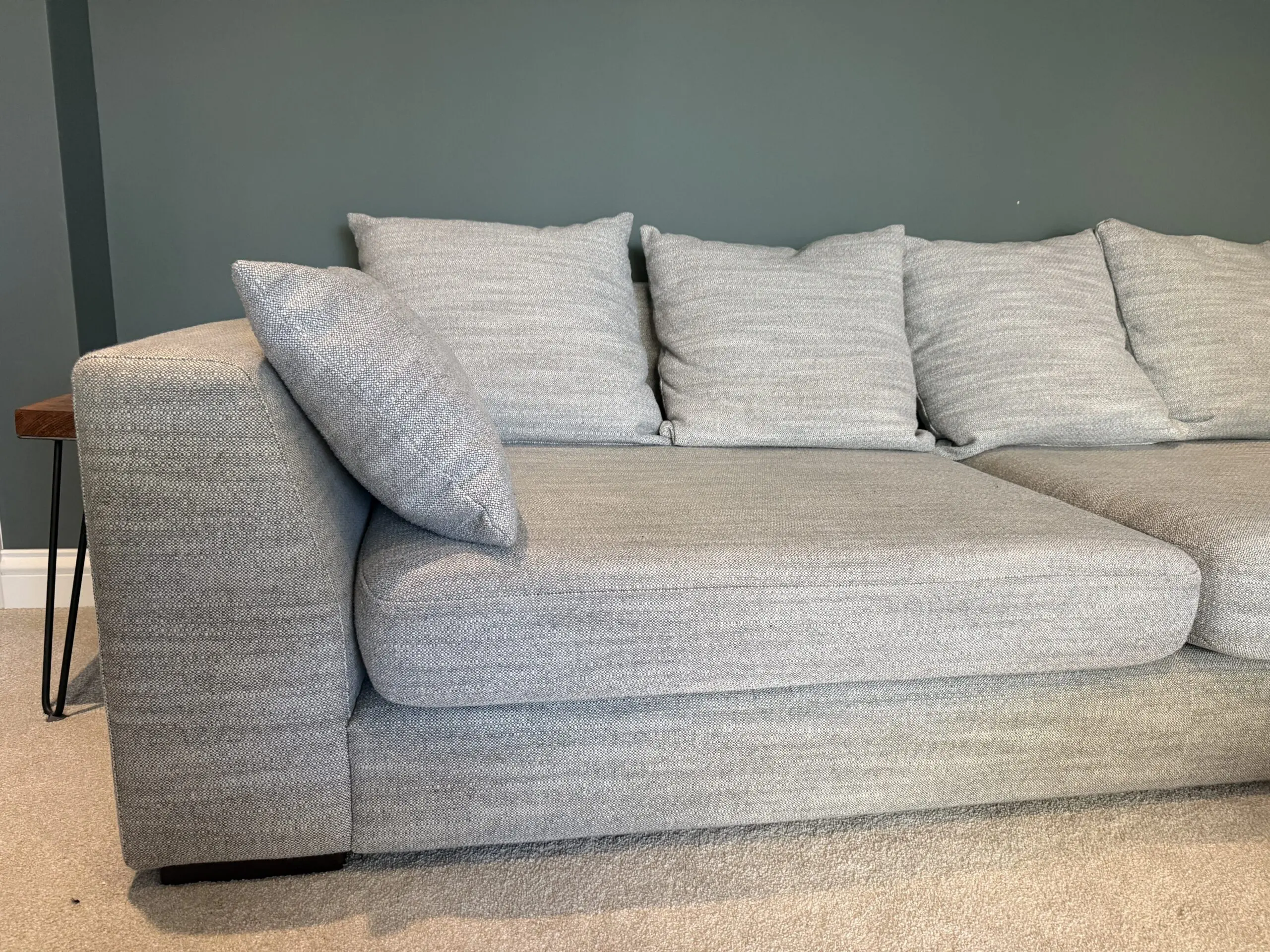 Grey Fabric 4 Seater Sofa
