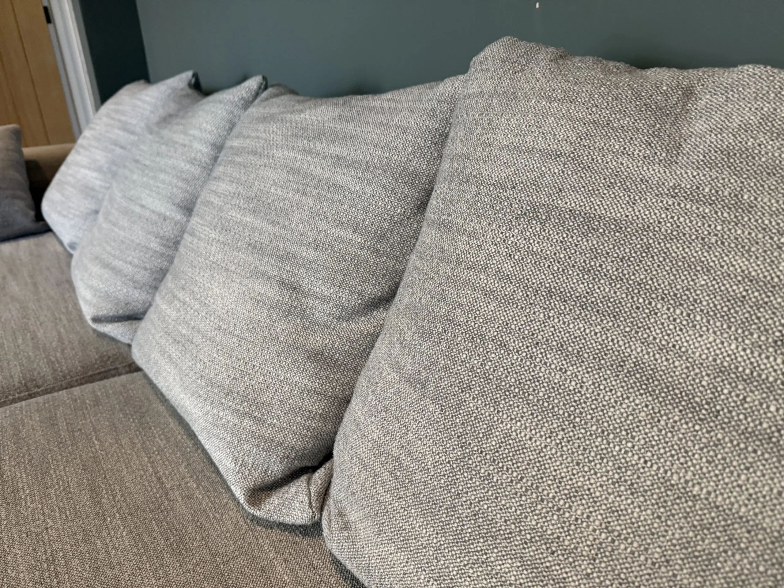 Grey Fabric 4 Seater Sofa