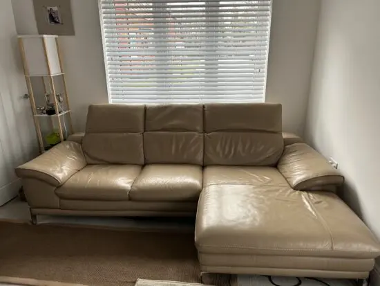 DFS leather corner sofa