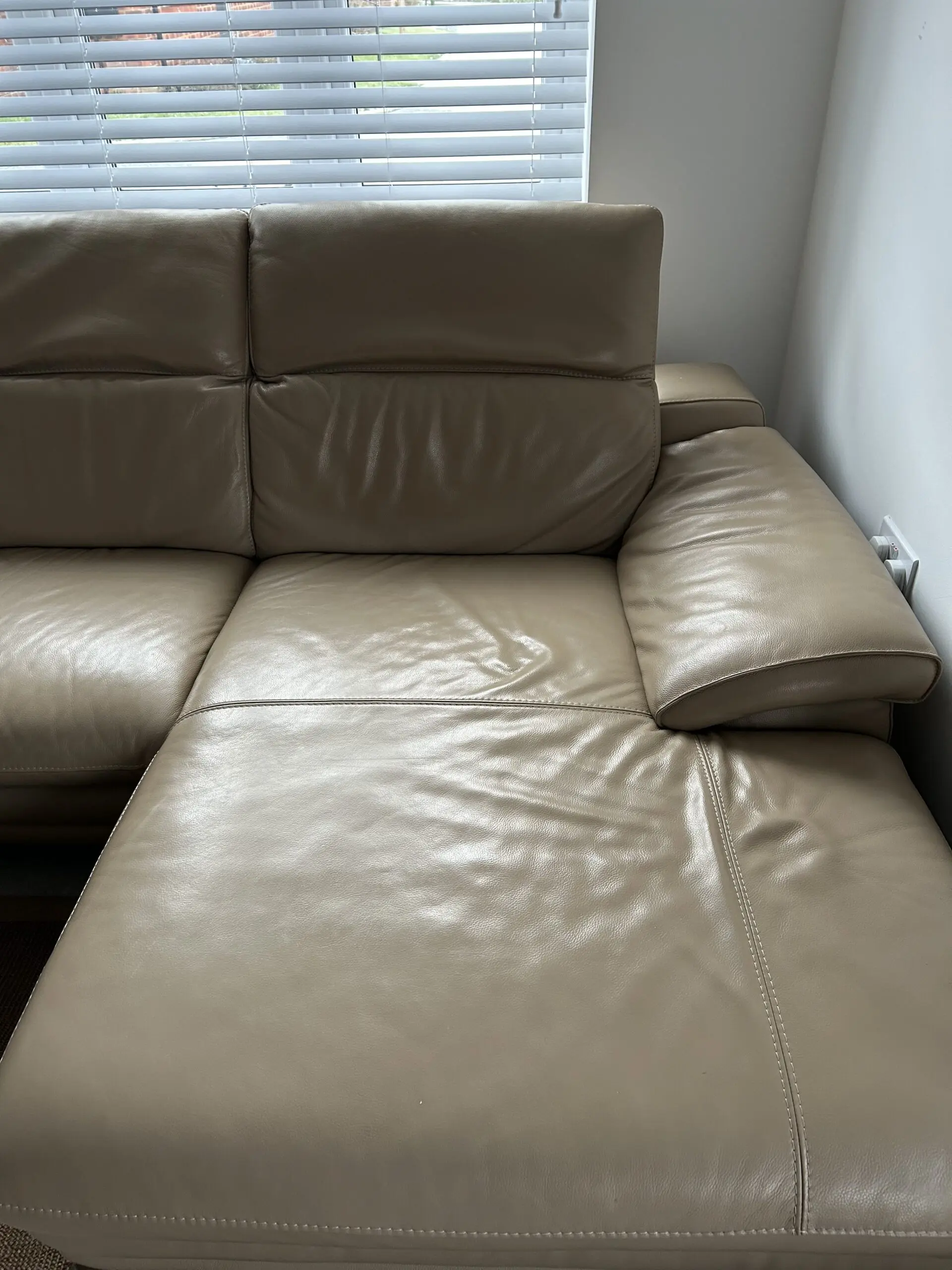 DFS leather corner sofa