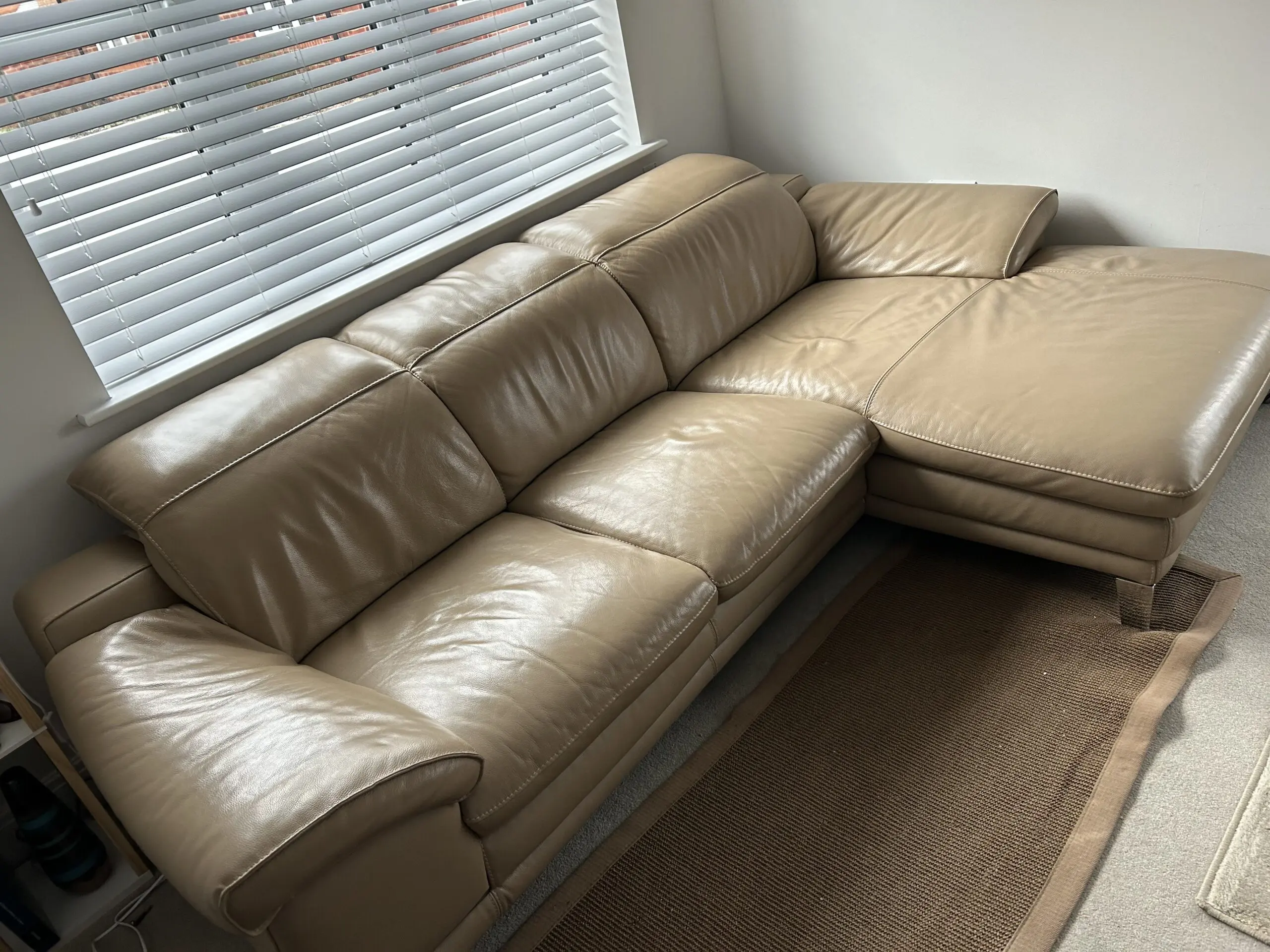 DFS leather corner sofa