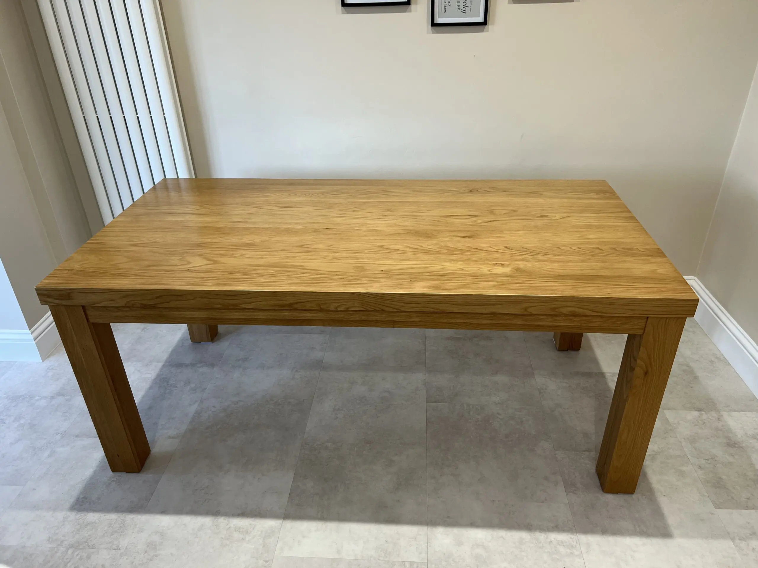 Oak Furniture Land Natural Solid Oak - Fresco 8 Seater Dining Table and 6 chairs