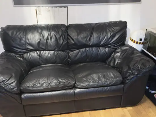 2 seater leather sofa