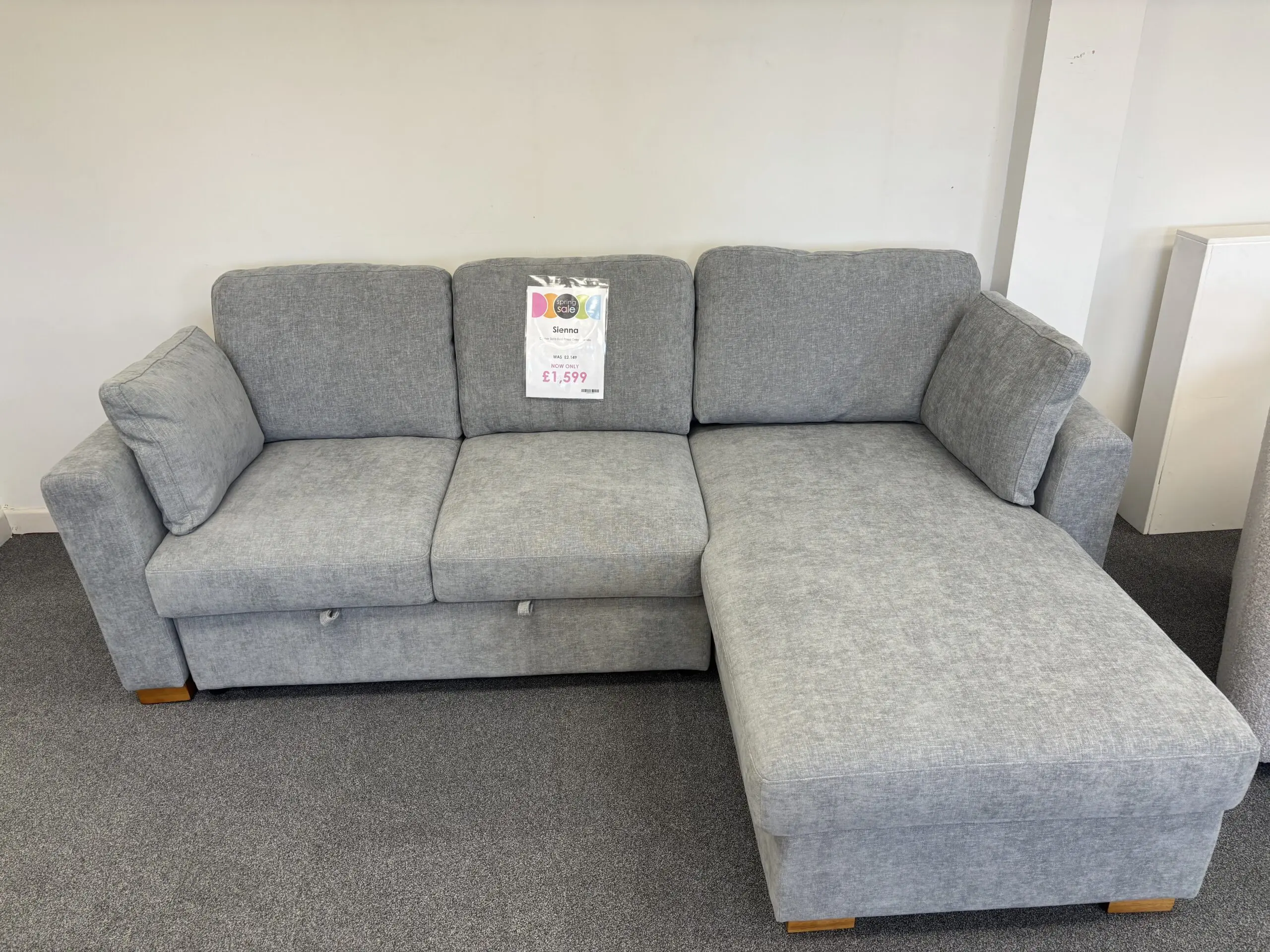 Collingwood and Batchelor Sienna Corner Sofa – Grey Chenille