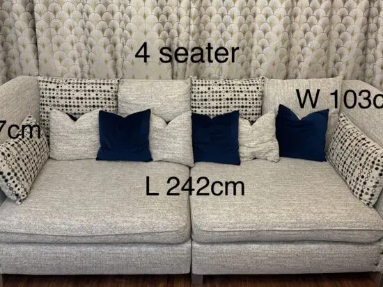 6 piece grey sofa set from SCS (like new condition inc coffee table)