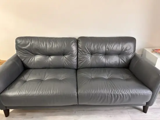 2* 3 seater Furniture village leather sofa uno