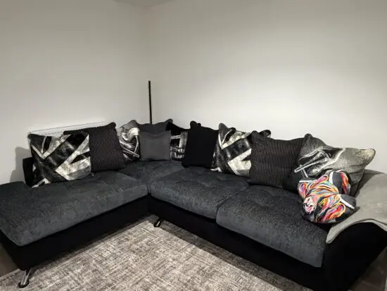 Sofology Grey & Black Corner Sofa