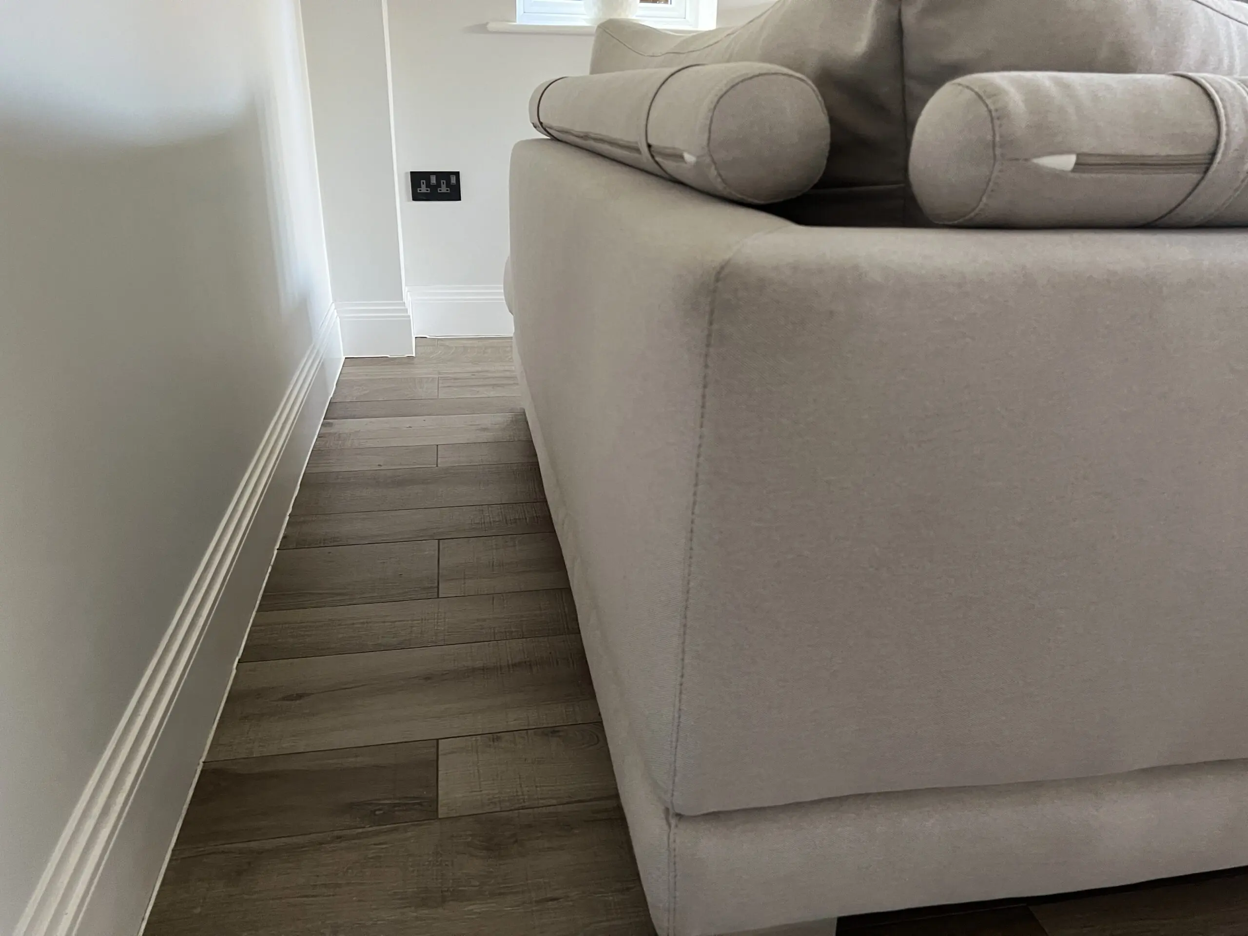 Living it Up Georgia Corner Sofa in Sandstone Beige Right-hand Corner Configuration