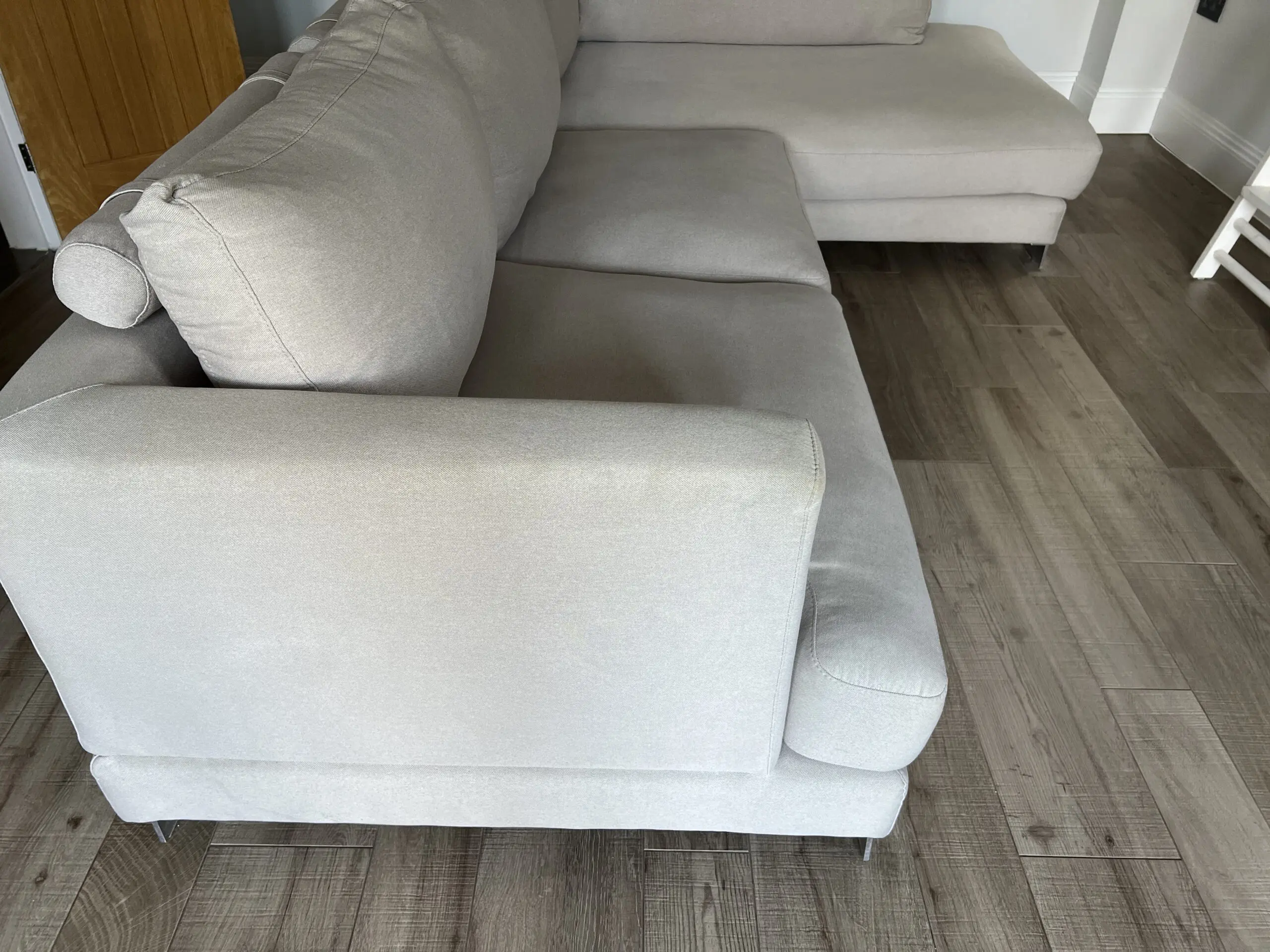 Living it Up Georgia Corner Sofa in Sandstone Beige Right-hand Corner Configuration