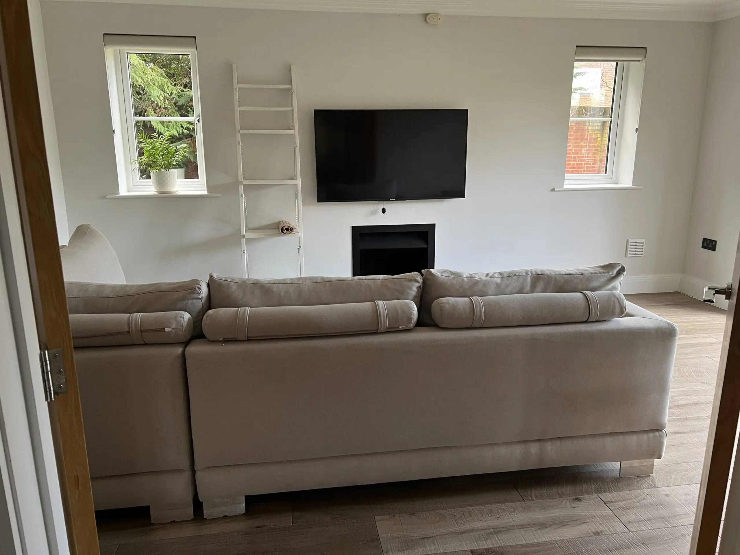 Living it Up Georgia Corner Sofa in Sandstone Beige Right-hand Corner Configuration