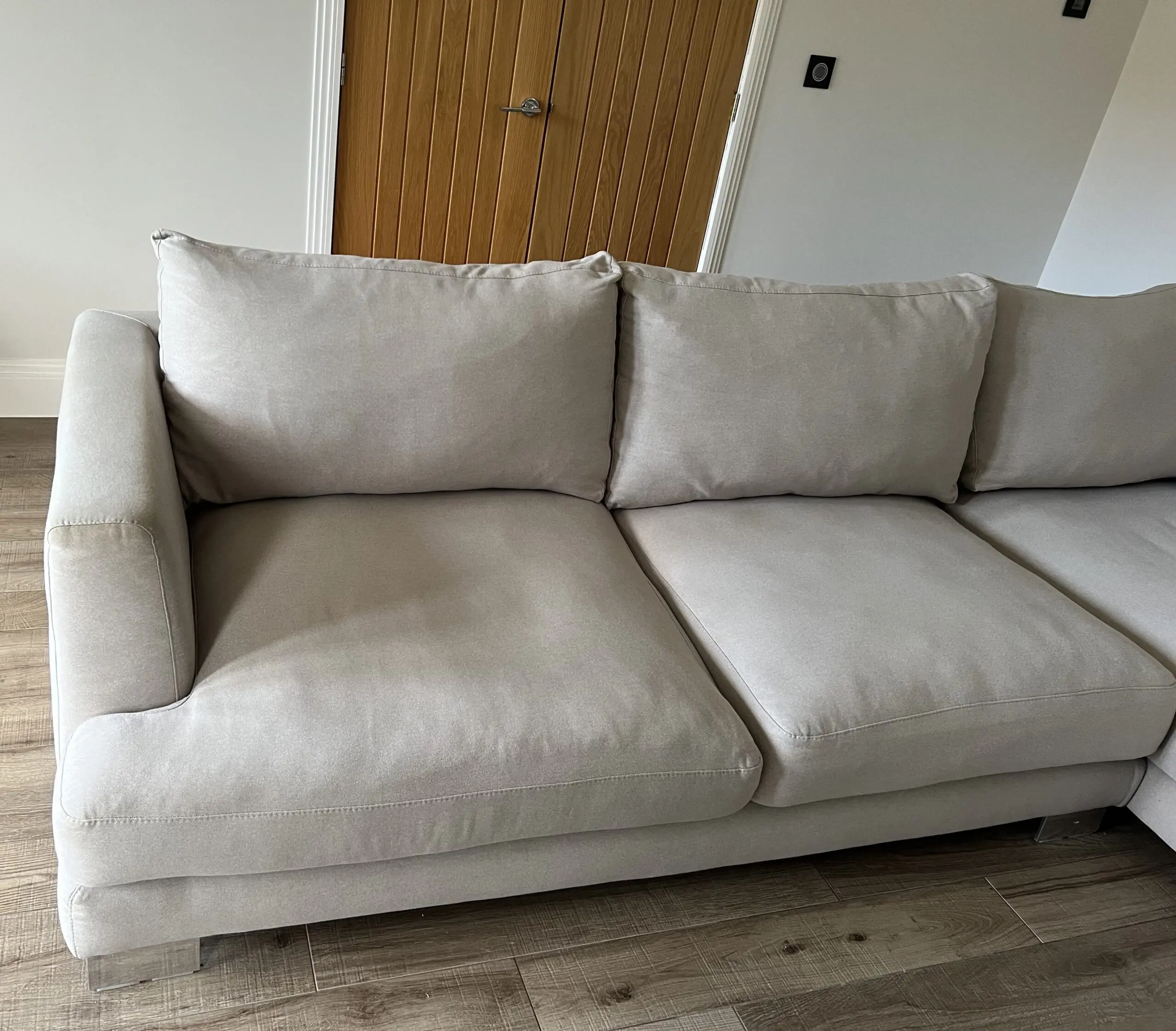 Living it Up Georgia Corner Sofa in Sandstone Beige Right-hand Corner Configuration