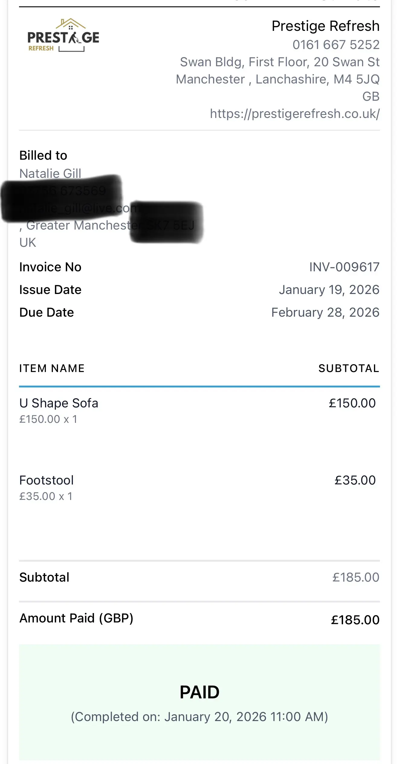 DFS LARGE U-SHAPE SOFA