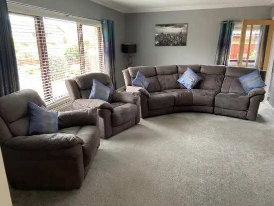 Corner sofa and 2 chairs