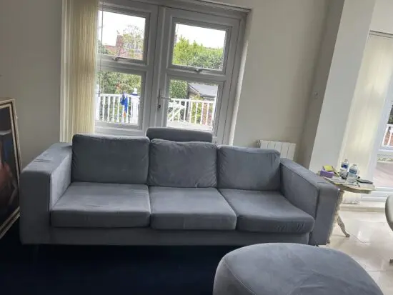 Bo Concept blue/grey 3 seater sofa set