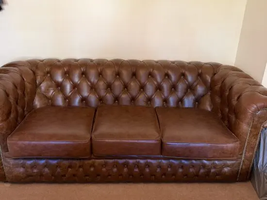 3 Seater Cognac Leather Sofa